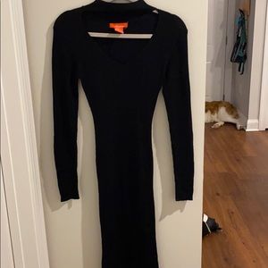 Black mid shin dress